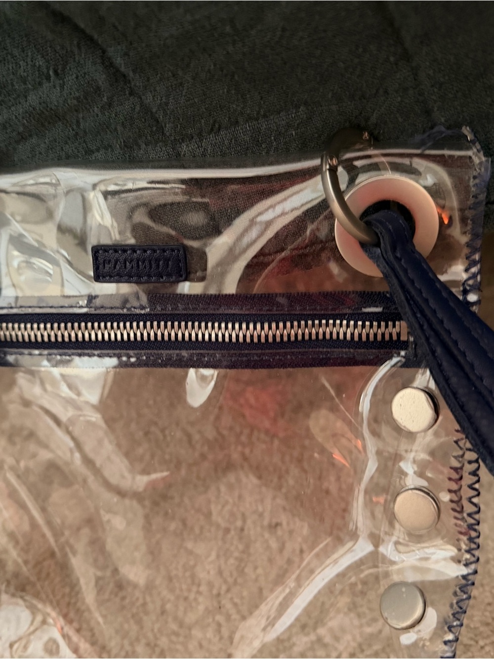 Hammitt Clear Crossbody with Navy Trim - Picture 3 of 5
